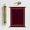 Burgundy Scroll with Gold Case